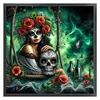 Skull-11CT Stamped Cross Stitch 40*40cm