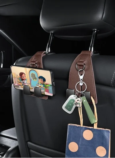 Multifunctional Double Hook Mobile Phone Holder Seat Storage Metal Hook