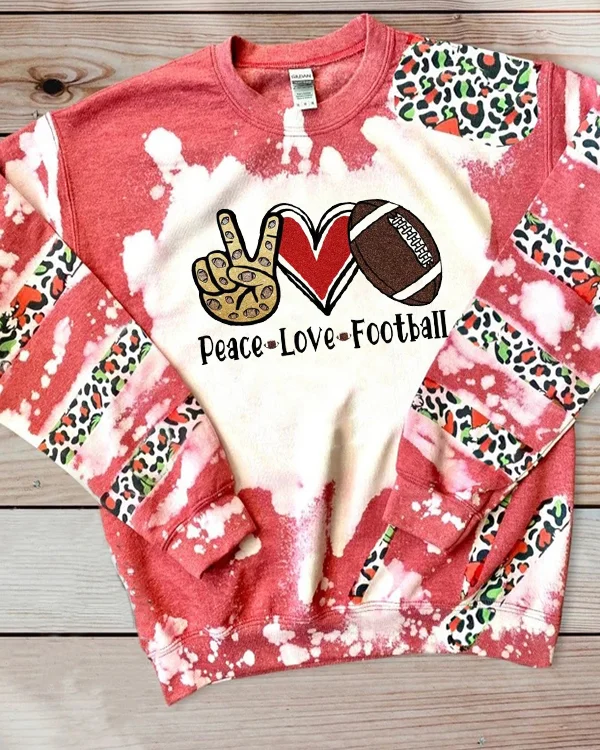 PEACE LOVE FOOTBALL Sweatshirt