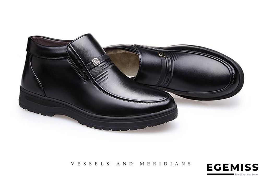 Man Winter Boots Quality Soft Leather Father Shoes Brands White Wool Inner Boots Man Snow Leather Boots | EGEMISS