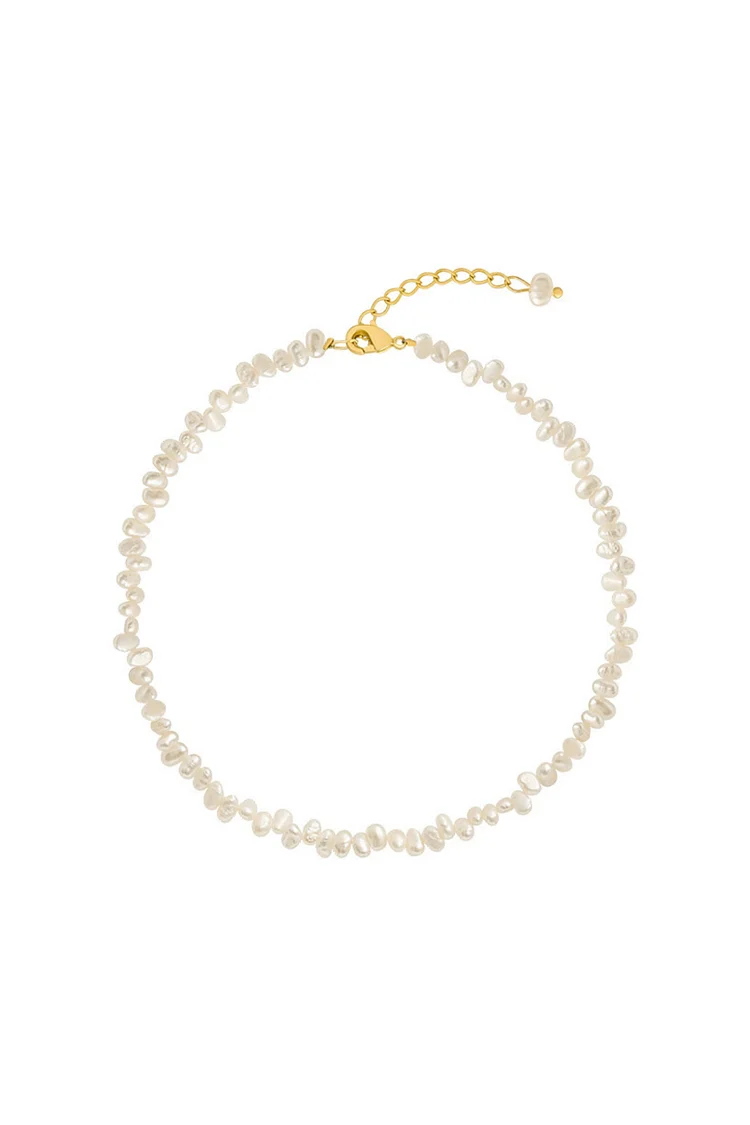 Faux Pearl Geometric Irregular Choker Necklace