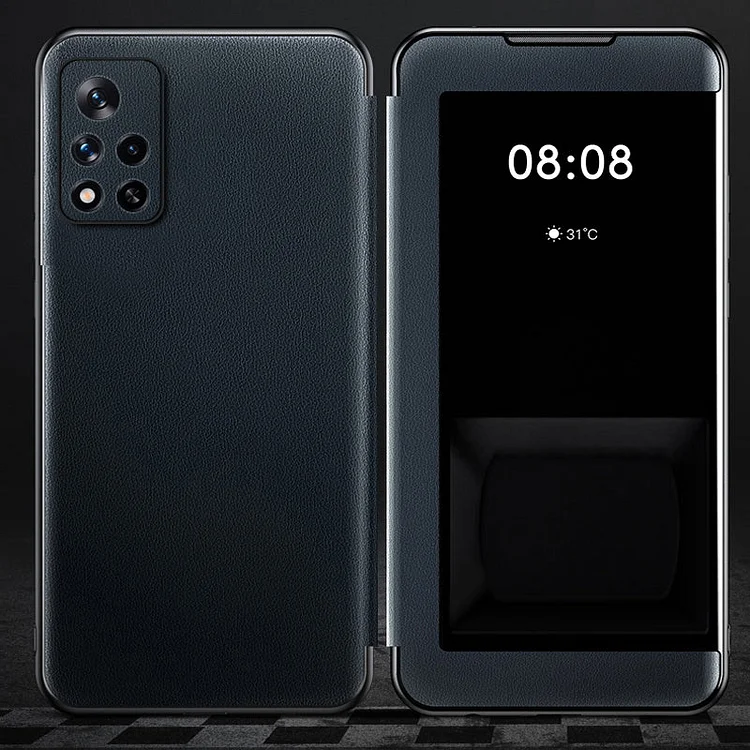 Iphone Full Leather Full Window Phone Case