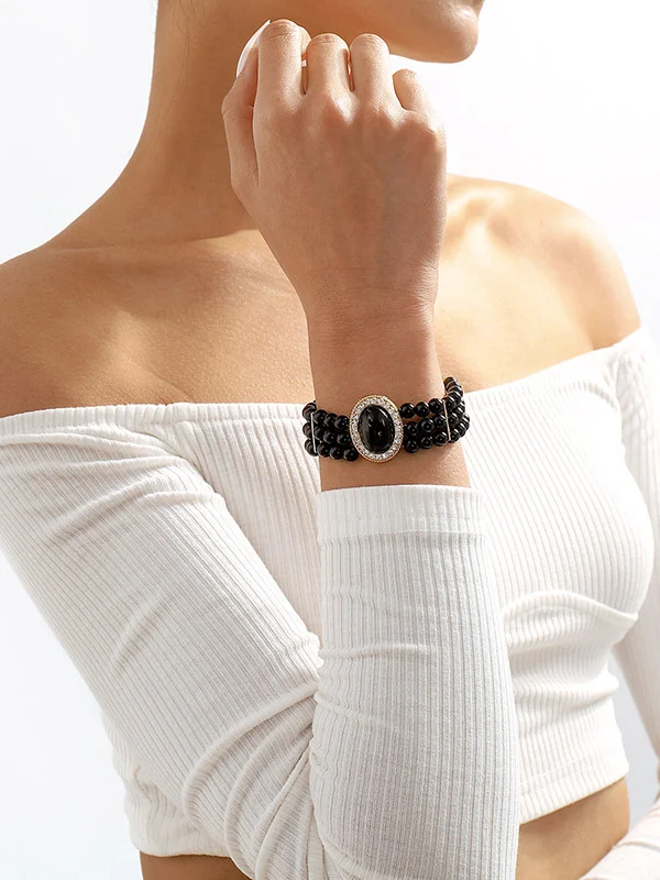 Rhine Stones Geometric Chains Adjustable Bracelet Accessories