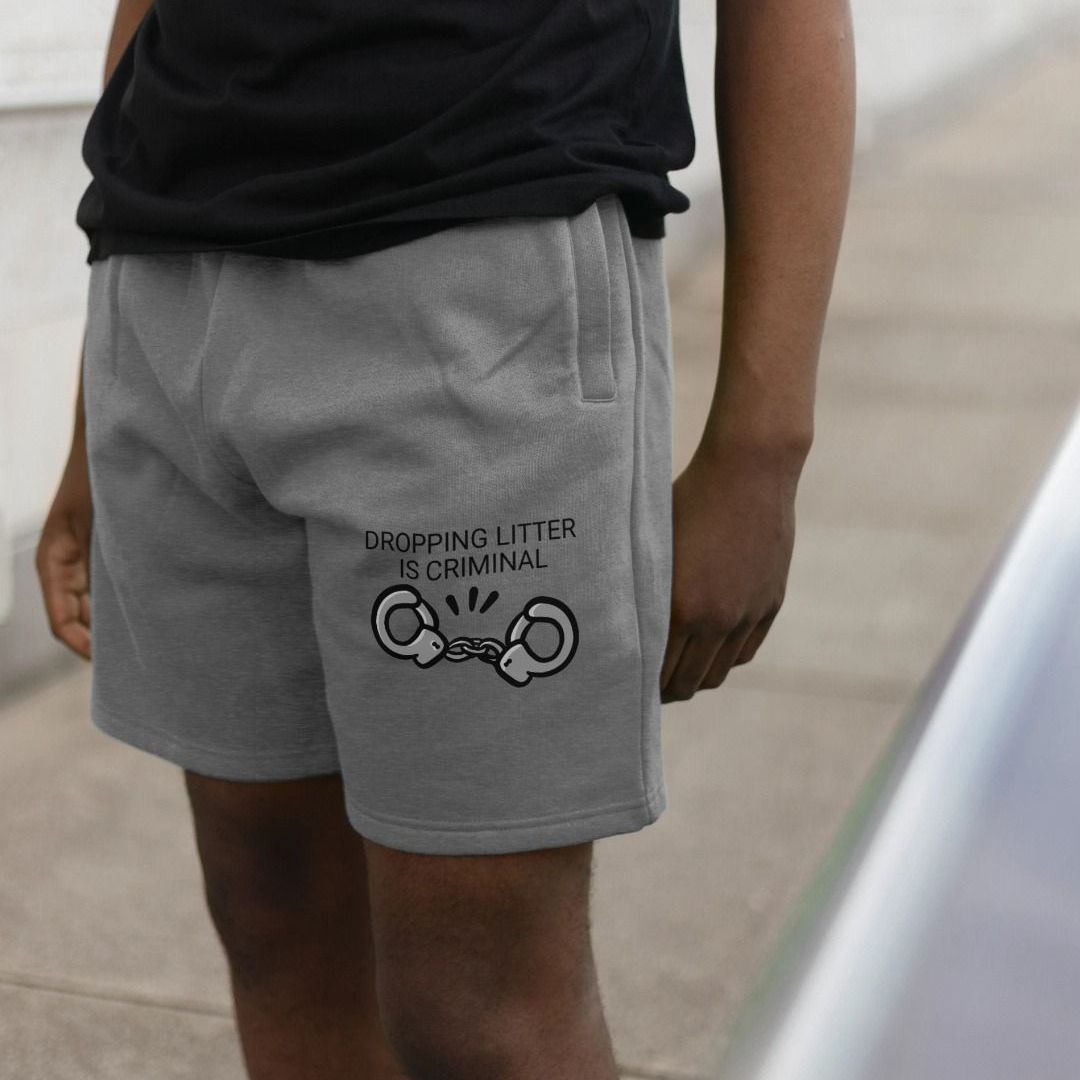 Men's Casual Surf Criminal Lettering Shorts