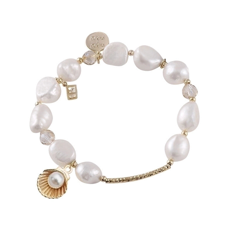 1 Piece Beach Minimalist Shell Alloy Plating Inlay Pendant Jewelry Accessories