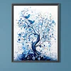 Diamond Painting -DIY Round Drill Blue Flower Tree(40x50cm)