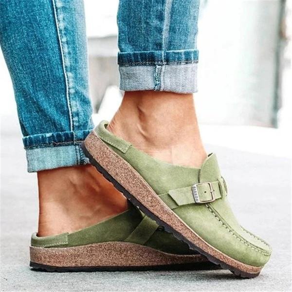 jellipops women casual comfy leather slip on sandals