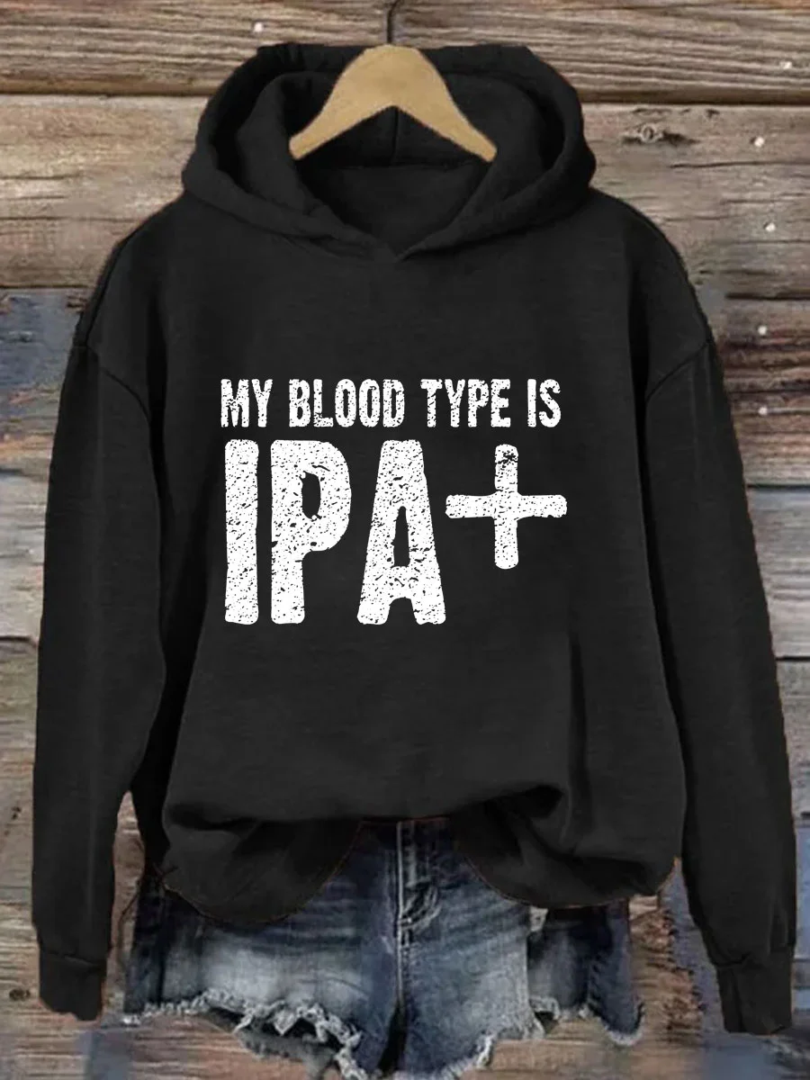 My Blood Type Is IPA Hoodie