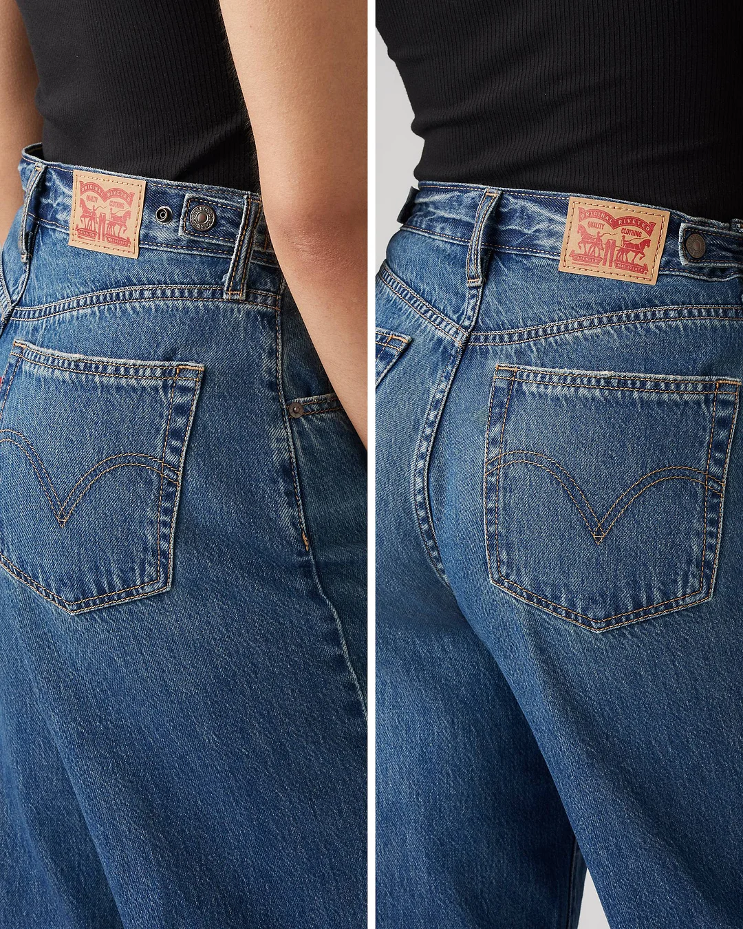 Levi Adjustable Womens Cinch Baggy Jeans (Buy 2 Free Shipping)