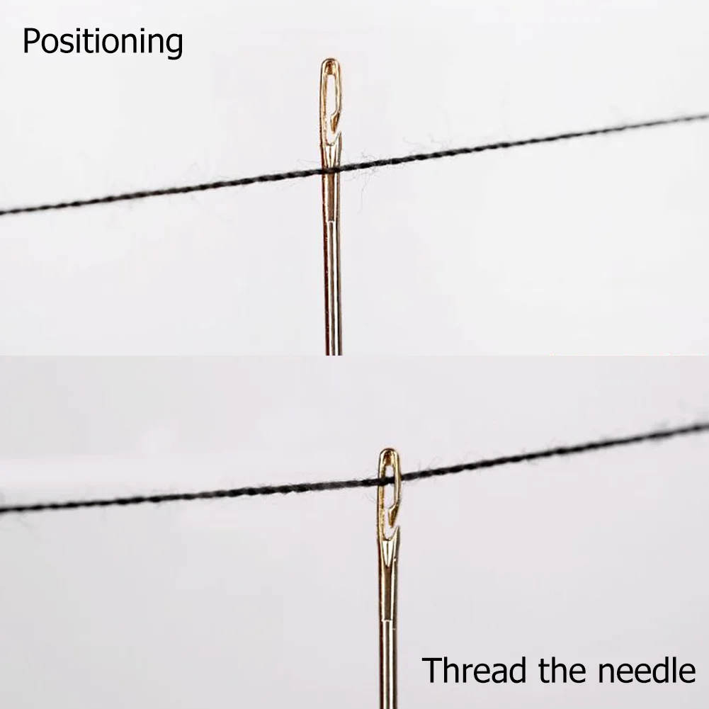 9pcs Sewing Needles Stainless Large Eye Needles Quick Automatic Threading  Needle Cross Stitch Knitting Sewing Hand