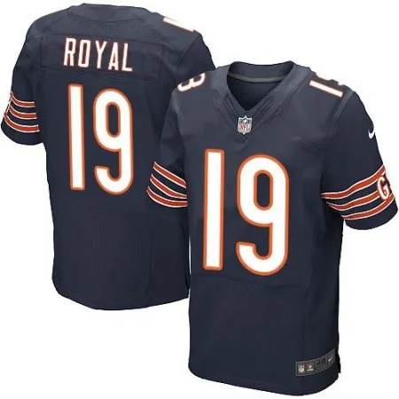 Bears #19 Eddie Royal Navy Blue Team Color Men's Stitched NFL Elite Jersey