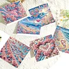 6PCS Diamond Painting Seaside Greeting Cards Postcards with Envelopes