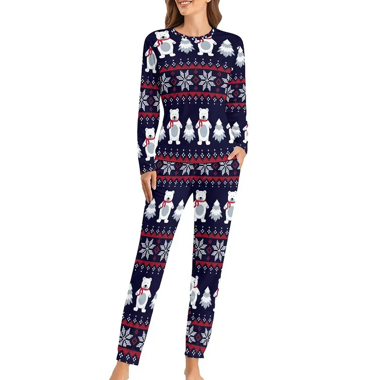 Personalized Design Women's Womens Pajamas Two Piece Set Christmas