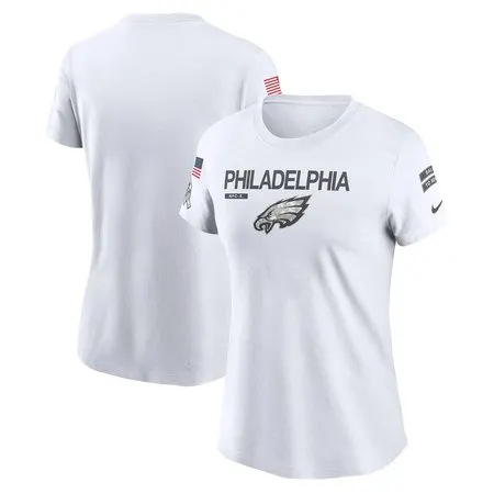 Women's Philadelphia Eagles   White 2024 Salute To Service Legend Performance T-Shirt