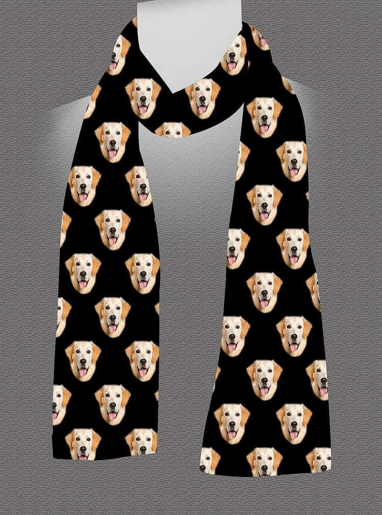 Custom Your Photo On Scarf, Photo Scarves Custom Pet Photo Scarf 