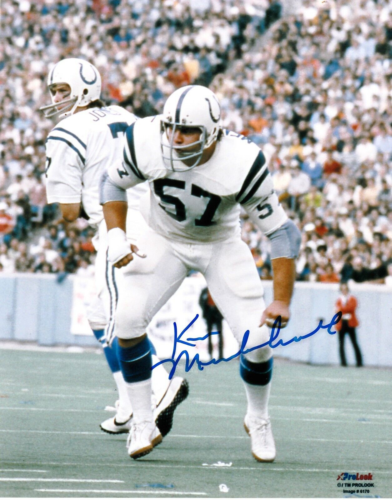 KEN MENDENHALL BALTIMORE COLTS ACTION SIGNED 8x10