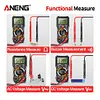 2000 Counts DC AC Voltage Tester Handheld NCV Digital Multimeter Tools (Black)