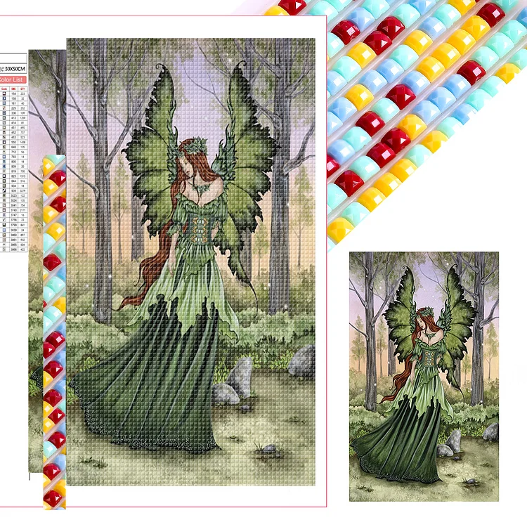 Butterfly Fairy 30*50CM (Canvas) Full AB Square Drill Diamond Painting gbfke