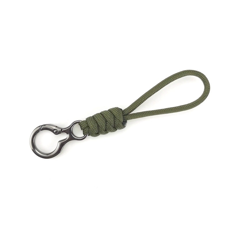 Key Chain 8-character Buckle Hand-woven Umbrella Rope Wrist Lanyard Racket Buckle Anti-loss Rope Car Household Tools Anti-loss