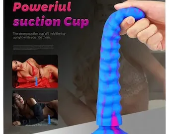 Blue Silicone Suction Cup Dildo - Fantasy Dragon Dildo Sex Toy - Cute  Fantasy dildo - Massage Dildo for Anal Sex Toys for Women - Mature