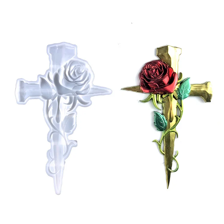 Rosary Cross Wall Decor Resin Mold CrazyMold
