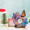 Diamond Painting Acrylic Flower Butterfly Clock Ornament