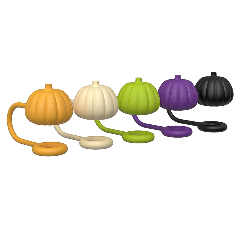 Cute Cartoon Silica Gel Straw Decorative Cap 1 Piece