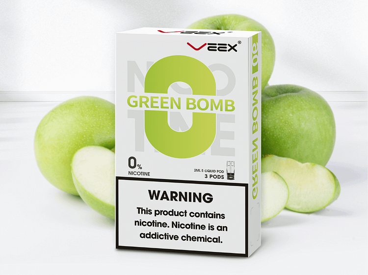 VEEX V1 Nicotine Free Pods-Green Bomb