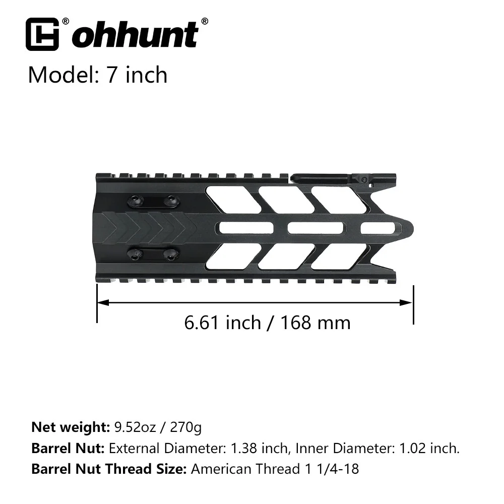 ohhunt ® AR15 Free Float M-LOK Handguard With Front Sight wholesale