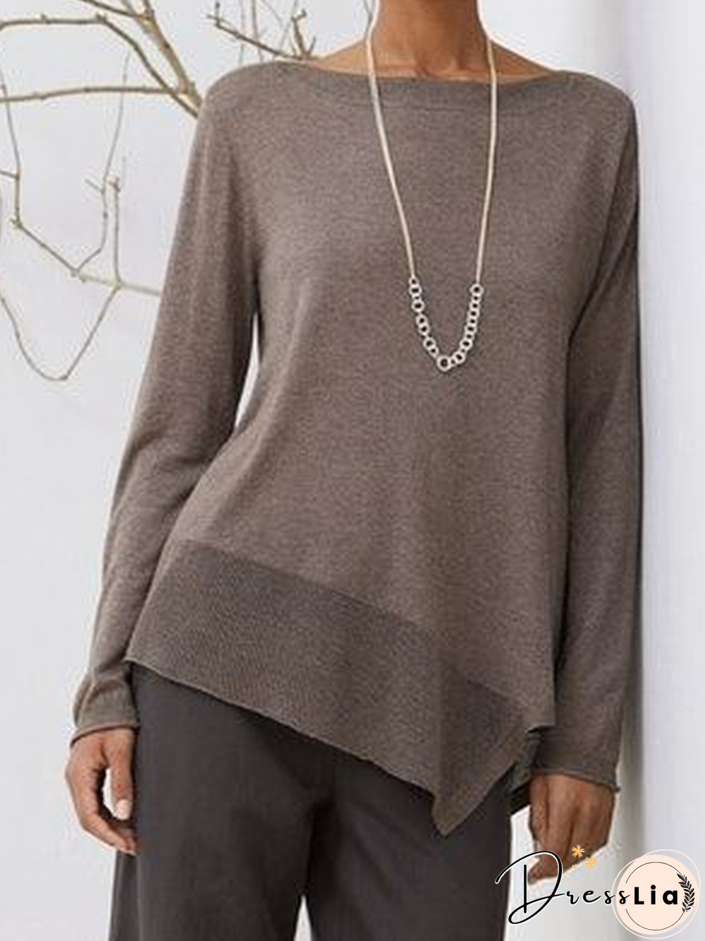 Plain Casual Crew Neck Sweater