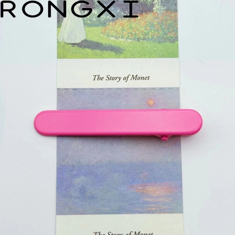 6cm Stick Clip Thin Round Head Solid Duckbill Clip Shiny Seamless Hair Clip Handmade DIY Material Side Clip Hair Clip