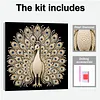 (30x30cm)Peacock DIY Pearl Painting Art With Inner Frame Handmade Pearl Material Art Kit Living Room Decor