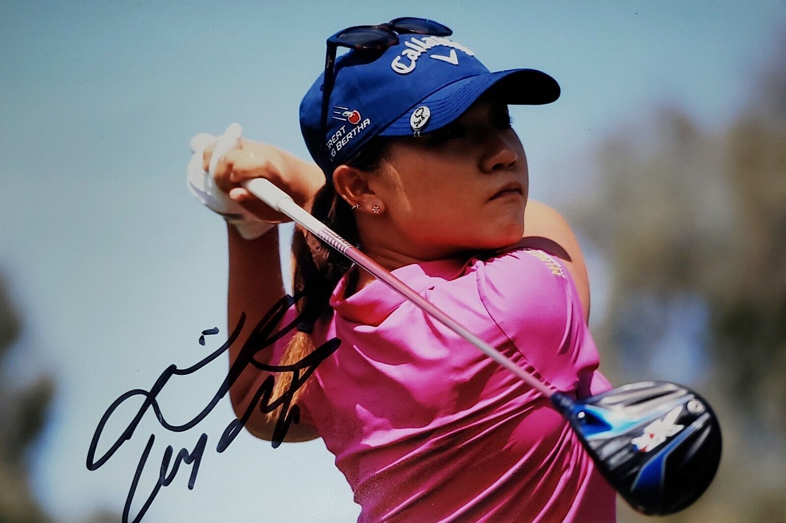 Lydia Ko Hand Signed Autograph Photo Poster painting Card LPGA Golfer Golf Olympic Silver