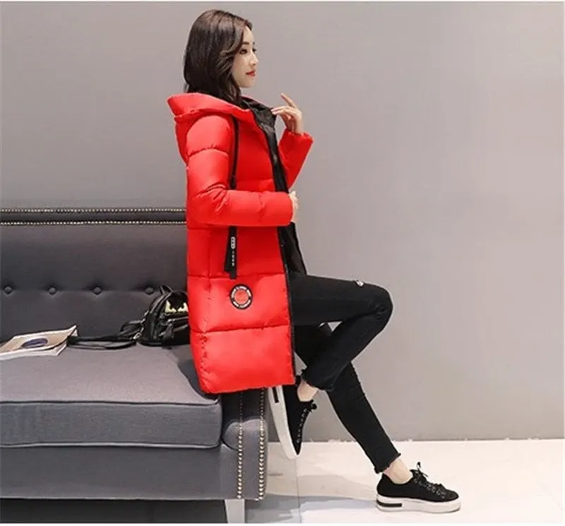 2021 Winter Cotton jacket Women Parkas New Thick Warm Hooded Student Coat Plus size Fashion Female Long Cotton-padded jacket 3XL
