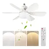 40w/200-2000lm Small Ceiling Fan with Lights with Remote Control Breeze Fan Light Three Color Temperature Options for Living Room Study & Household Use