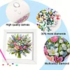 5D DIY Partial Special Shaped Drill Diamond Painting Kit Flower Decor With Frame Kit 18x18cm