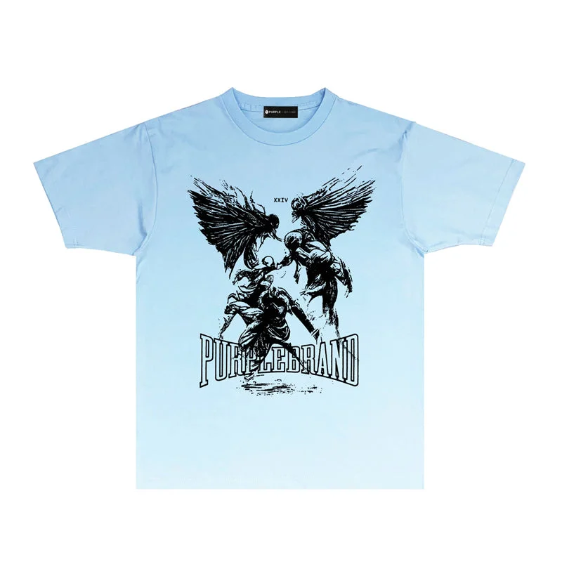 Purple 2023 new fashion T-shirt short sleeves