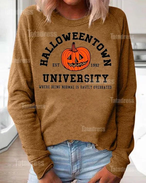 Funny Halloween School Loose Sweatshirt