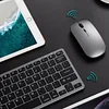 Wireless Bluetooth Keyboard and Mouse Set, Rechargeable, Mini Portable, Silent, Suitable for Apple iPads and Tablets