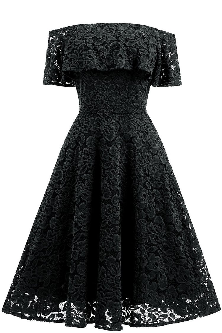 Dark Navy Lace A-line Homecoming Dress - Shop Trendy Women's Clothing | LoverChic