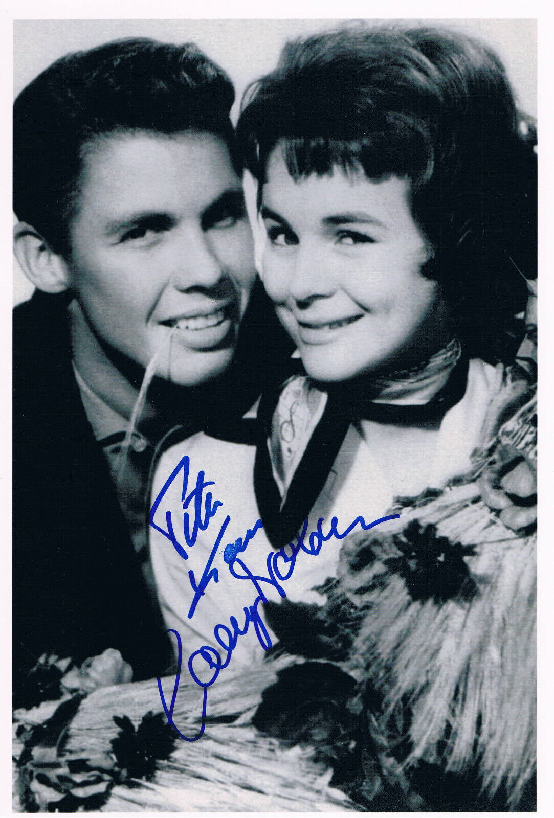 Peter Kraus 1939- & Cornelia Froboess 1943- autograph signed 8x12