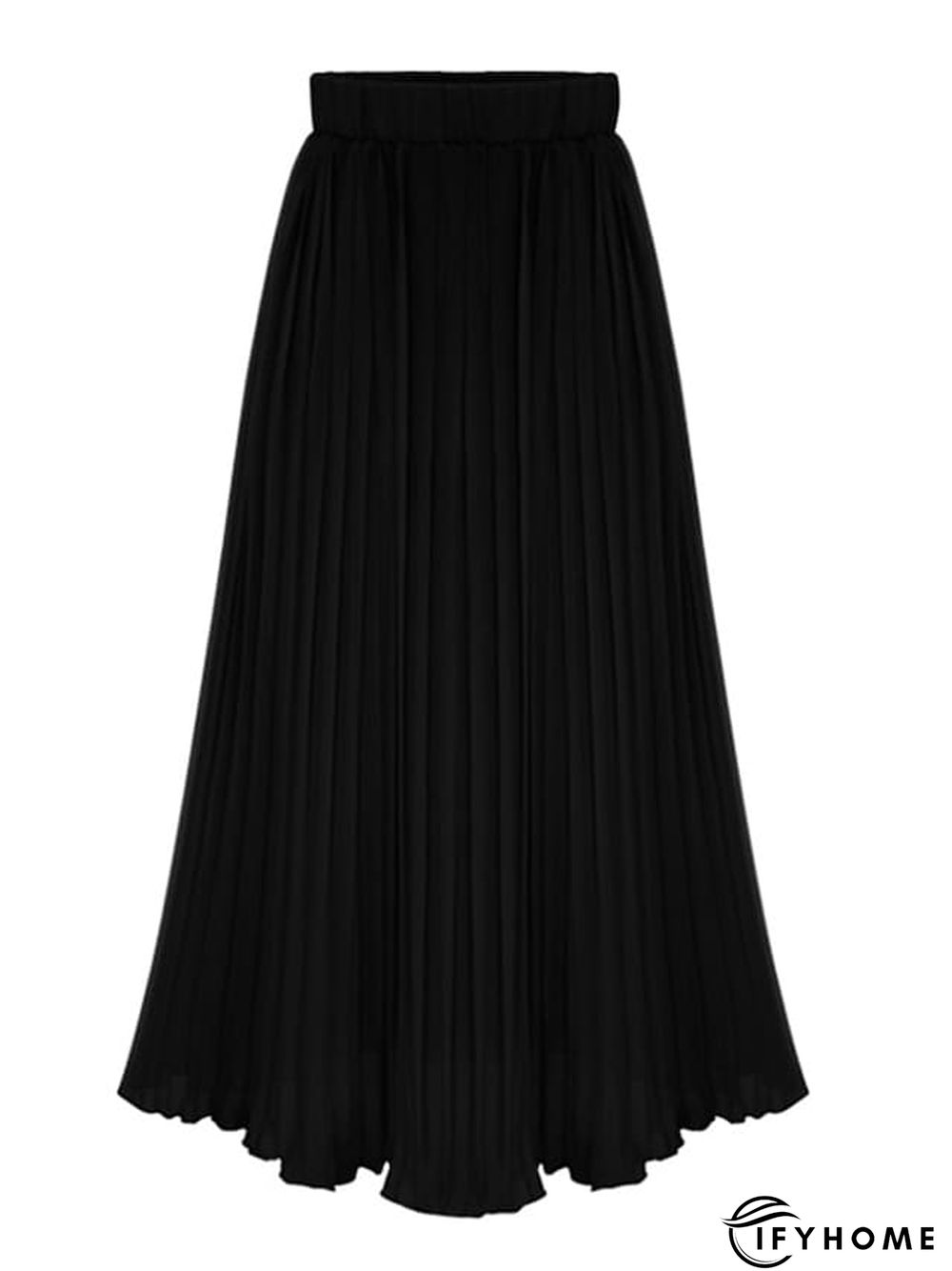 Women's Skirt Long Skirt Maxi Chiffon Black White Pink Beige Skirts Summer Pleated Lined Basic Streetwear Holiday Vacation One-Size | IFYHOME