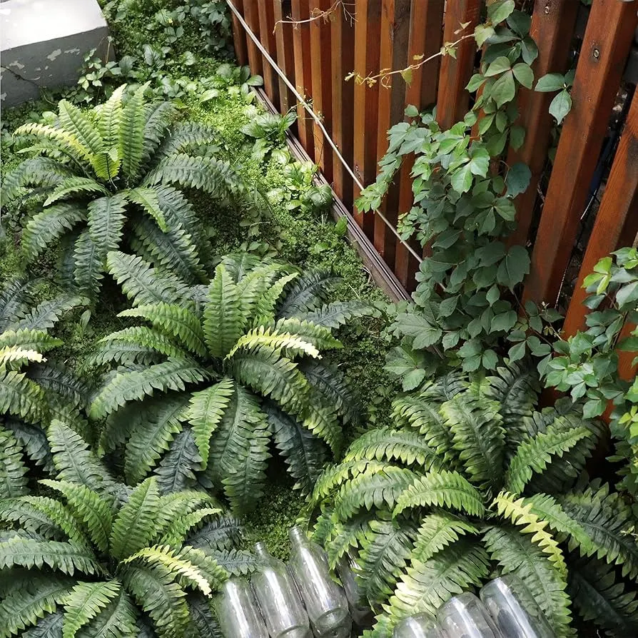 🌱 UV Resistant Ferns Artificial Plants Large for Planters, Office & Home Decor, Outdoor & Indoor