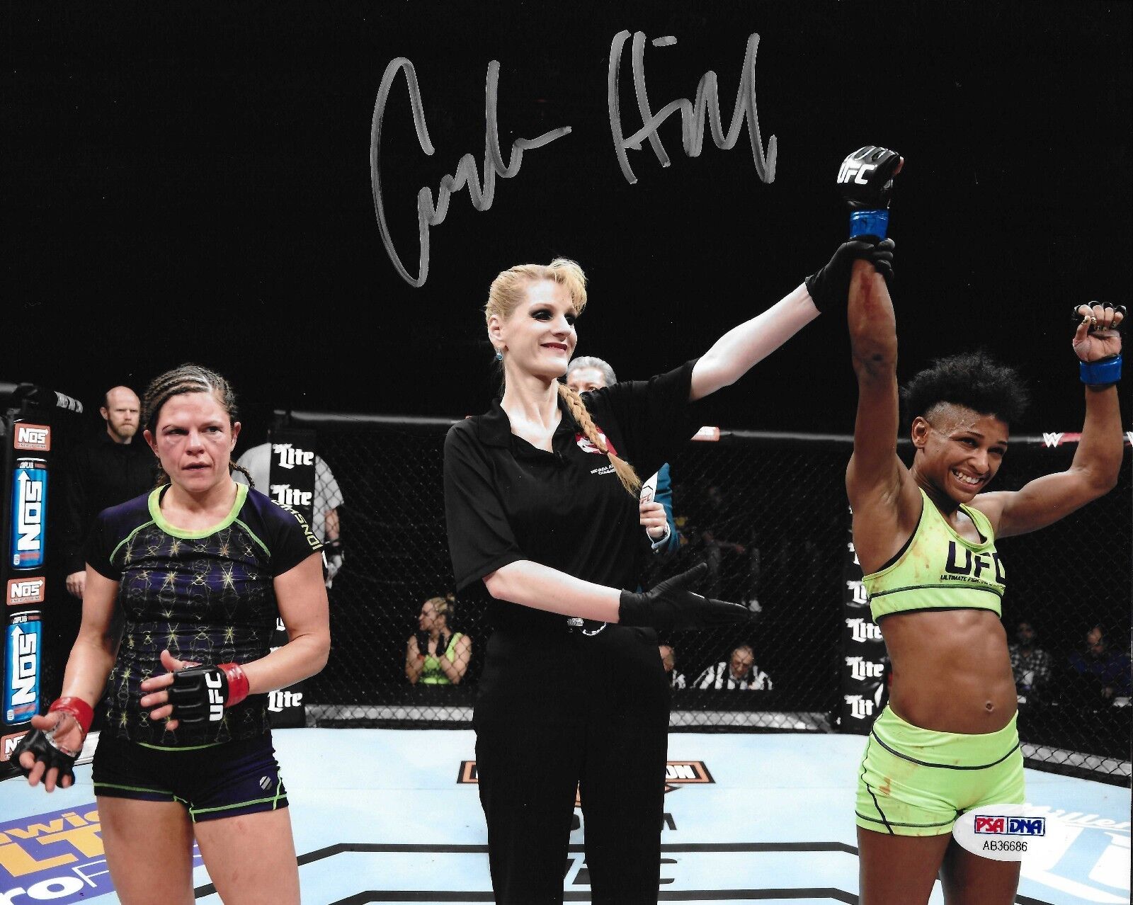 Angela Hill Signed 8x10 Photo Poster painting PSA/DNA COA UFC TUF 20 Invicta Picture Autograph 6