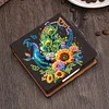 5D DIY PU Diamond Art Note Box with 160 Sheets Paper Memo Pad Holder (Peacock)