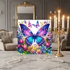 Framed Diamond Painting - Special Shaped - Butterflies and Flowers (25x25cm)