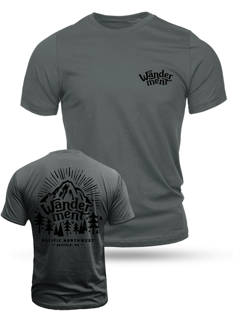 Men's Wander Ment Print Casual Short Sleeve T-shirt
