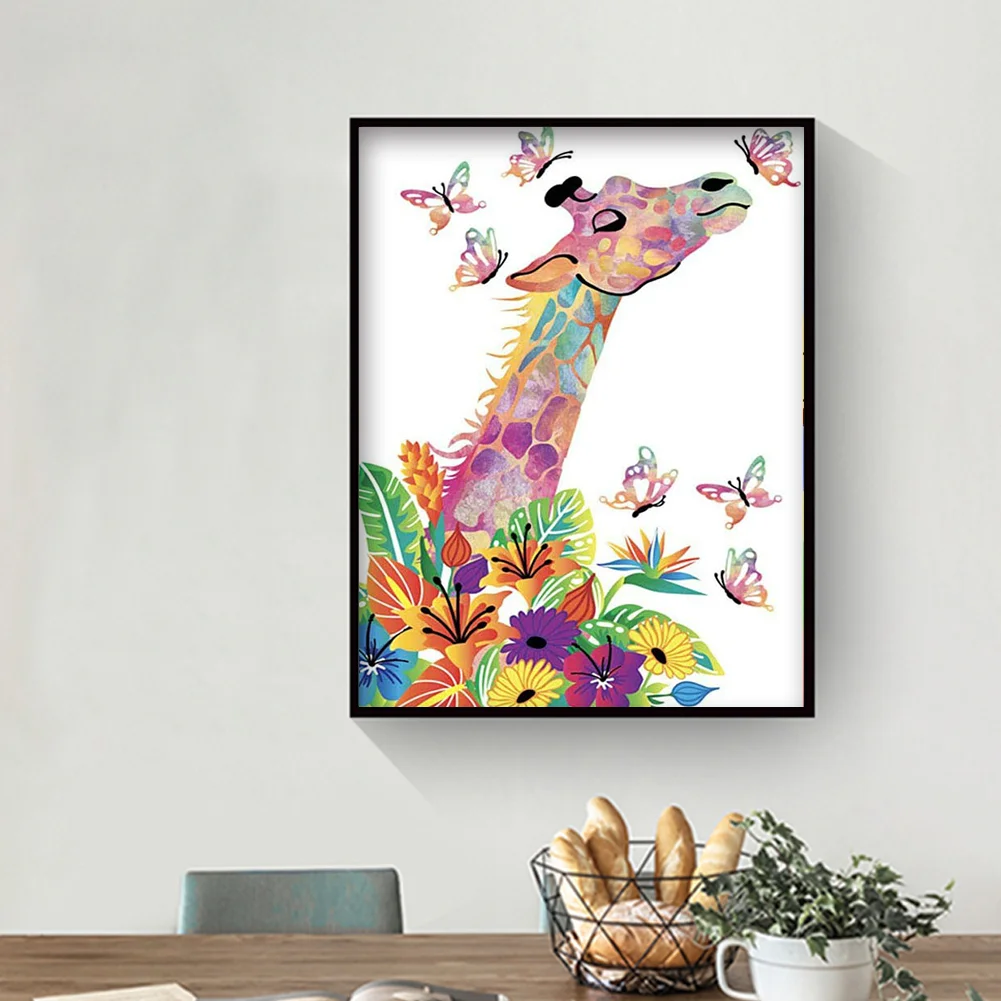 Full Square Diamond Painting 20*30cm - Giraffe