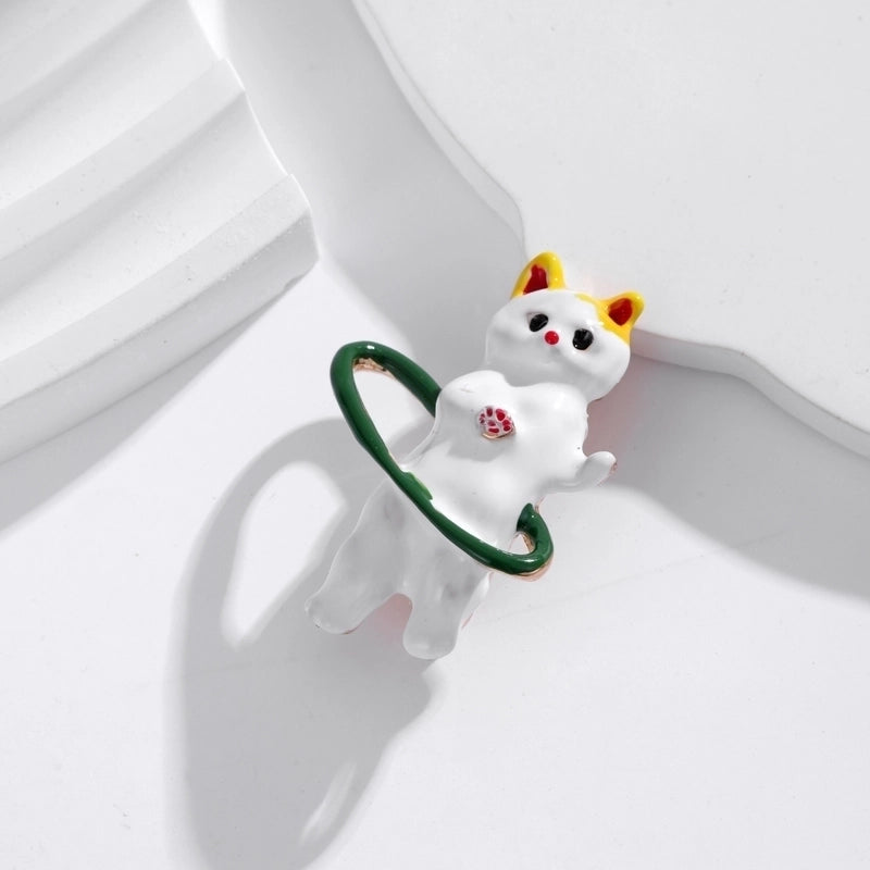 Casual Minimalist Cat Flower Strawberry Alloy Inlay Rhinestones Unisex Brooches