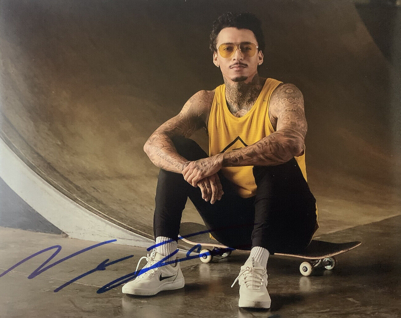 NYJAH HUSTON HAND SIGNED 8x10 Photo Poster painting USA OLYMPICS SKATEBOARDER AUTOGRAPH COA